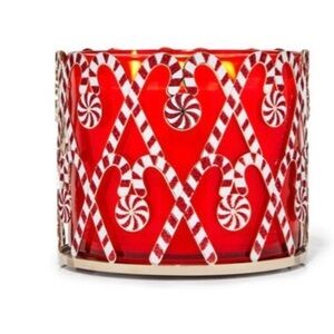 NWT bbw works 3 wick candle holder peppermint  ❤️lane